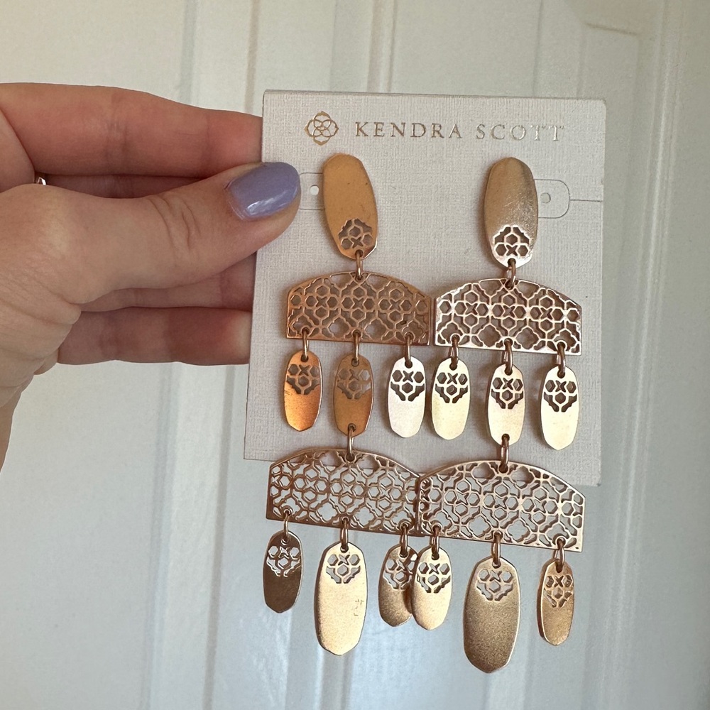 Kendra Scott Gold Statement Earrings